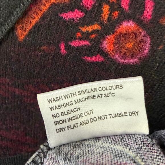 Sacred Threads Tunic Top M Black Orange Patchwork Festival Art To Wear Lagenlook - Picture 15 of 16